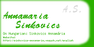 annamaria sinkovics business card
