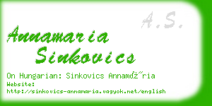 annamaria sinkovics business card